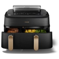 Friteza na vrući zrak PHILIPS NA552/00, 2750 W, 9 l, Dual Basket, crna