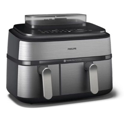 Friteza na vrući zrak PHILIPS NA555/00 2750 W, 9 l, Dual Basket, sreberna