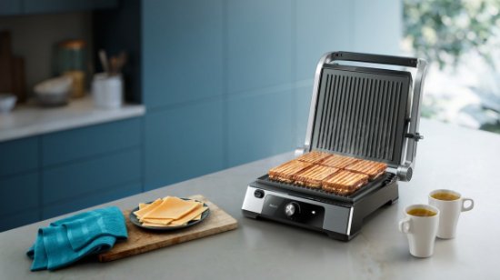 Roštilj električni PHILIPS HD6301/90, preklopni, 2200 W, inox