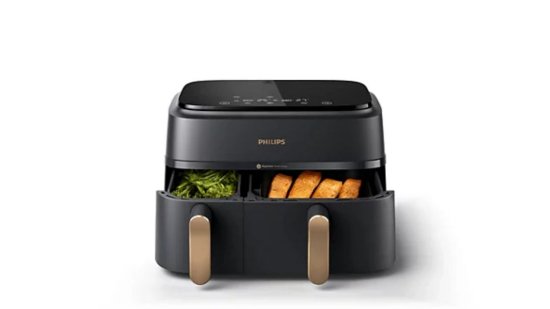 Friteza na vrući zrak PHILIPS NA352/00, 9 l, 2750 W, Dual Basket, crna