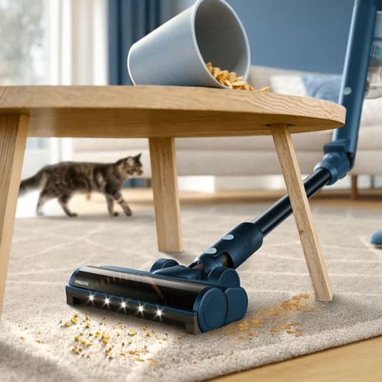 Štapni usisavač PHILIPS XC5244/10, bežični,  plavi