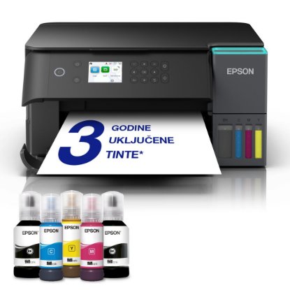 Multifunkcijski printer EPSON EcoTank L6360, printer/scanner/copy, 4800 x 1200, USB, LAN, WiFi, crni