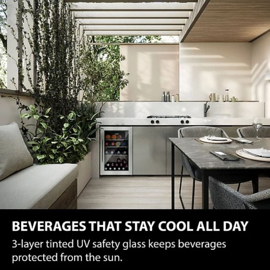 Ugradbeni hladnjak CASO DESIGN BBQ Cooler S-R, 63 l, 1 temperaturna zona, energetski razred A, inox
