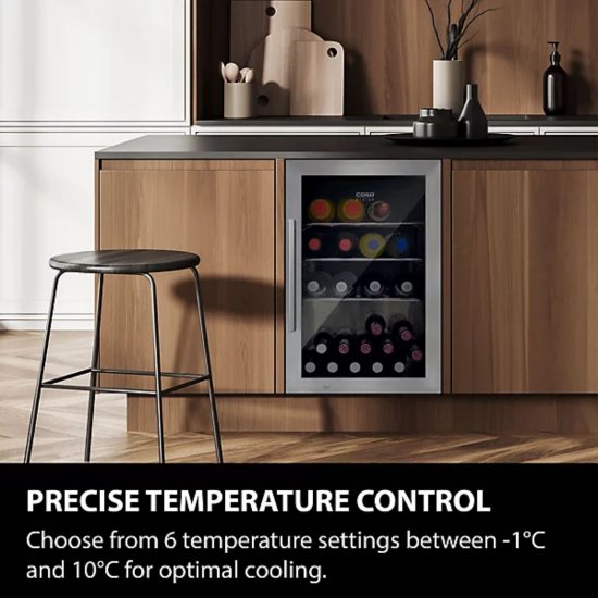Ugradbeni hladnjak CASO DESIGN BBQ Cooler S-R, 63 l, 1 temperaturna zona, energetski razred A, inox