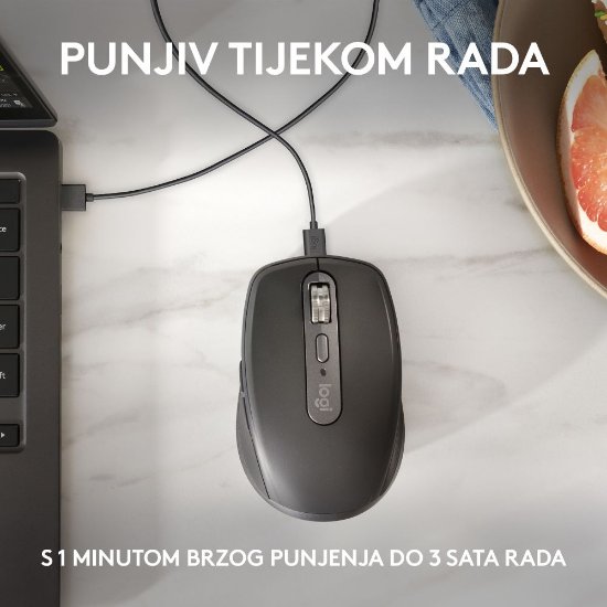 Miš LOGITECH MX Anywhere 3S, laserski, bežični, BT, rozi