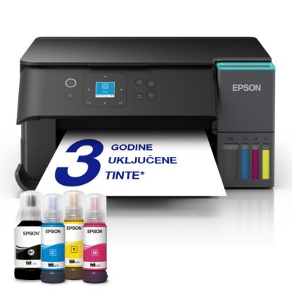 Multifunkcijski printer EPSON EcoTank L4360, printer/scanner/copy, 4800 x 1200, USB, WiFi, crni