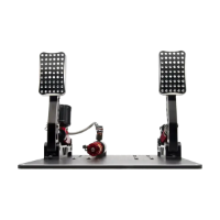 Pedale SIMAGIC P2000-S100RF Crimson Edition, Gaming, PC, 2 pedale, hidraulične, 100 kg Load Cell, crne