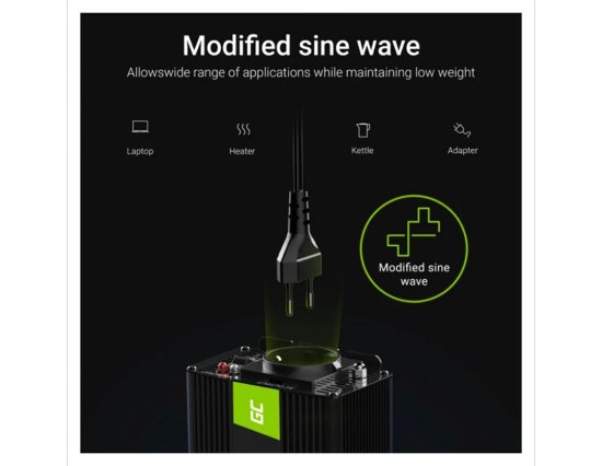 Strujni inverter GREEN CELL, 12V na 230V, 500W/1000W (INV03DE)