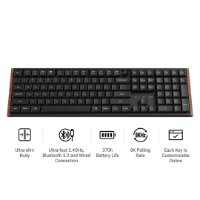 Tipkovnica KEYCHRON K5 Ultra, RGB, Milk POM Red Switch, UK Layout, bežična, crna