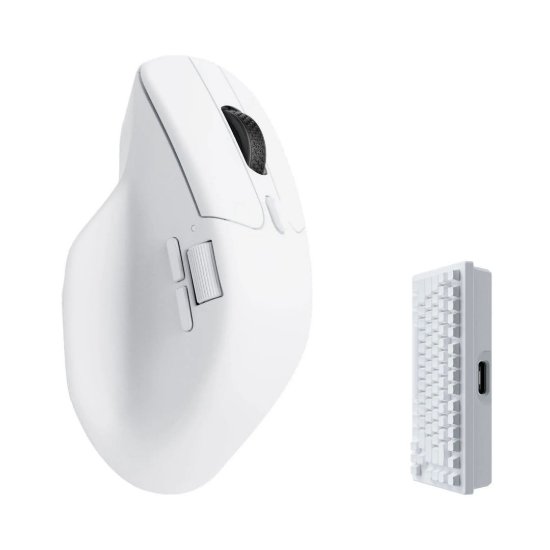 Miš KEYCHRON M6, 12000 DPI, optički, bežični, bijeli