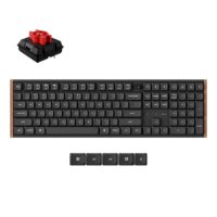 Tipkovnica KEYCHRON K5 Ultra, RGB, Milk POM Red Switch, UK Layout, bežična, crna