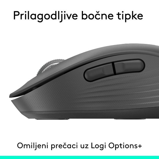 Miš Signature M650, optički, bežični, BT, 4000dpi. crni + podloga za miš, crna