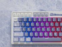Tipkovnica ROYAL KLUDGE M65, mehanička, Cream switch, bežična, US layout, Ocean Blue