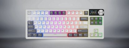 Tipkovnica ROYAL KLUDGE S85, mehanička, Cloud switch, bežična, US layout, bijelo-crna