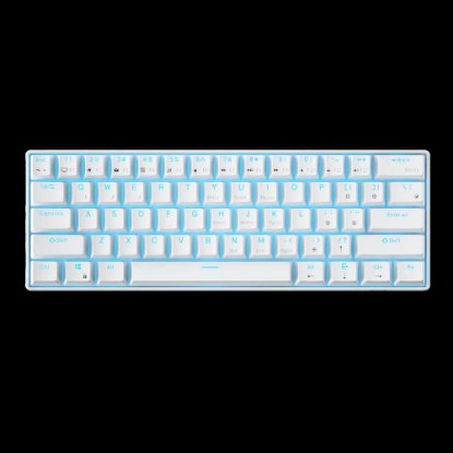 Tipkovnica ROYAL KLUDGE RK-61, mehanička, Brown switch, bežična, US layout, bijela