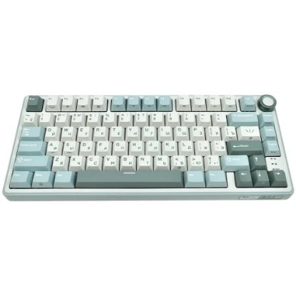Tipkovnica ROYAL KLUDGE RK R75, mehanička, Brown switch, bežična, US layout, svijetlo plava