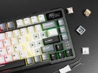 Tipkovnica ROYAL KLUDGE L75, mehanička, Cream switch, bežična, US layout, Knight Black