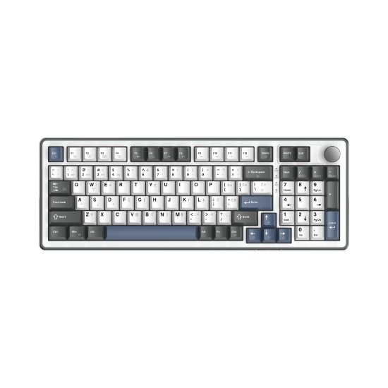 Tipkovnica WHITE SHARK Excalibur L GK-007252, RGB, crveni KTT Wine Red switch, mehanička, HR layout, bijela, USB / 2,4GHz / BT