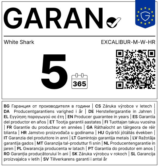 Tipkovnica WHITE SHARK Excalibur M GK-009252, RGB, crveni KTT Wine Red switch, mehanička, HR layout, bijela, USB / 2,4GHz / BT